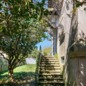 maison et son jardin vue de l'extérieur