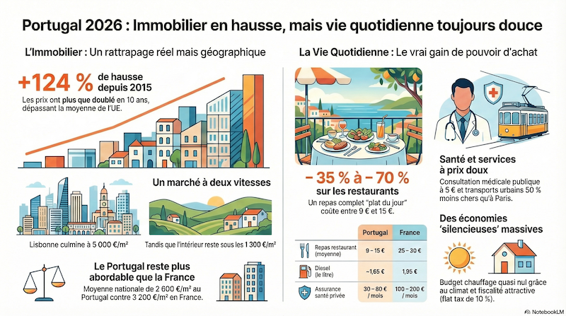 Immobilier et prix de la vie quotidienne au Portugal